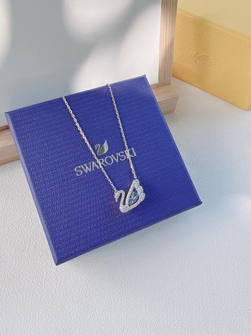SWAROVSKI Dancing Swan necklace (Swan, Blue, Rhodium plated) -  Dây cổ, dây chuyền SWAROVSKI - JEWELRY NECKLACE