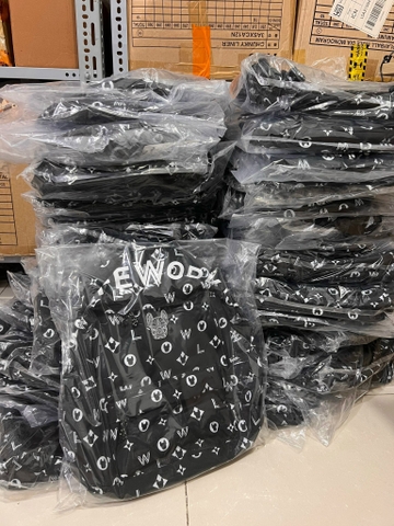 Balo Lifework Backpack Black Đen Hoạ Tiết