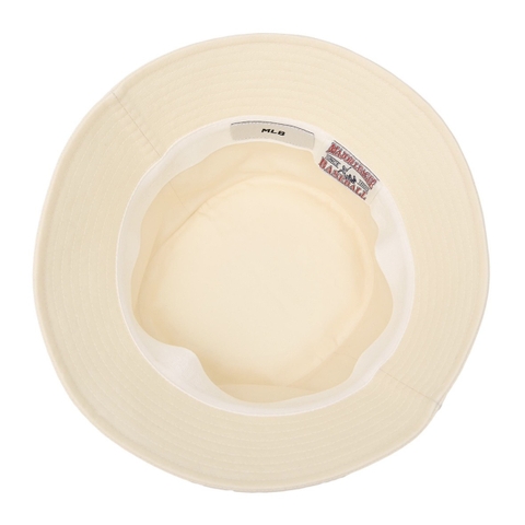 MŨ MLB VARSITY BUCKET HAT NY NEW YORK CREAM - Mũ vành tròn, màu trắng kem
