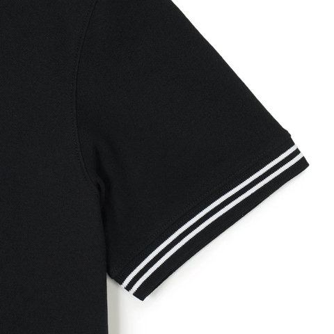 Áo MLB Basic collar color matching computer fit shirt New York Yankees BLACK POLO