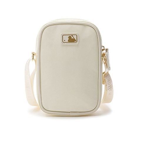 Túi MLB PU Diamond Monogram New York Yankees Cross Bag 7ACRMDD4N-50CRS Màu Trắng Kem