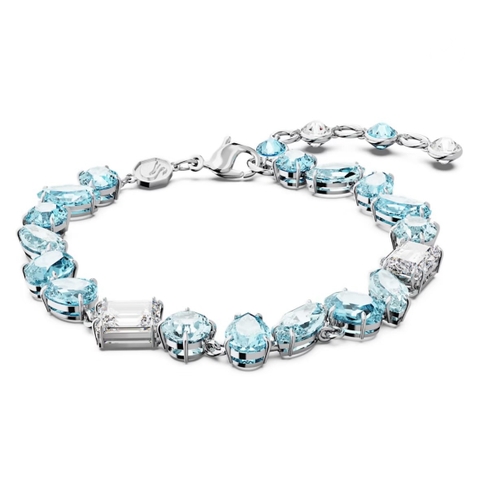 SWAROVSKI Gema bracelet (Mixed cuts, Blue, Rhodium plated) - Vòng/lắc tay SWAROVSKI - JEWELRY