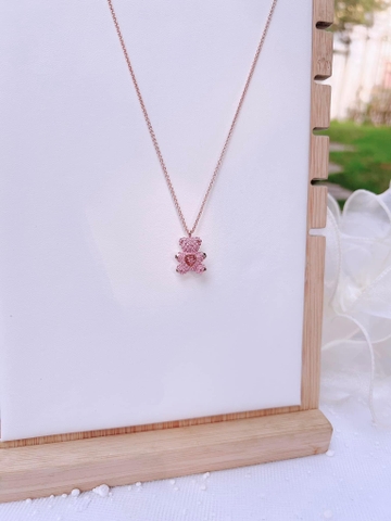 SWAROVSKI Teddy pendant (Bear, Pink, Rose gold-tone plated) - Dây cổ, dây chuyền SWAROVSKI - JEWELRY NECKLACE