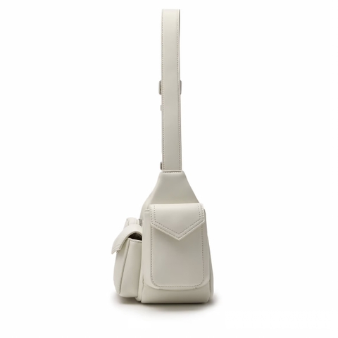 MLB Multi-pocket cargo crossbody / shoulder bag New York Yankees Cream - Túi xách, đeo vai màu kem