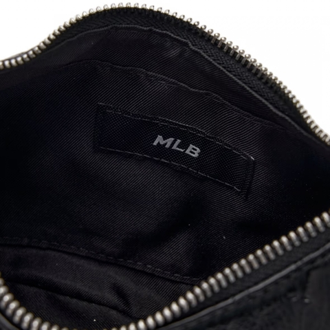 MLB Classic Monogram Crack Embo Hobo Bag Newyork NY BLACK - Túi xách, đeo vai màu đen