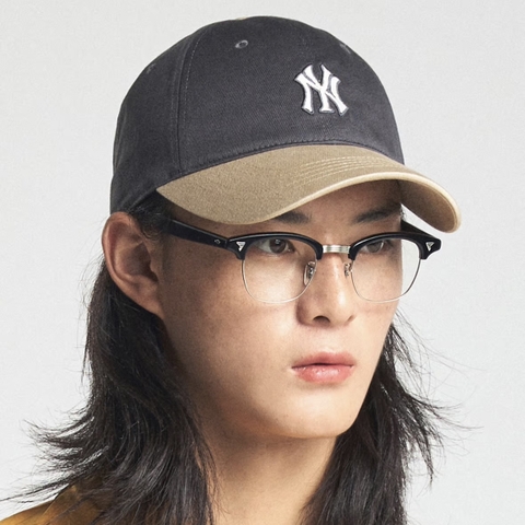Mũ MLB Varsity one point color scheme unstructured ball cap New York Yankees NY Charcoal Grey - Mũ lưỡi trai, nón kết phối màu than chì