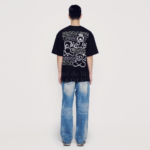 ÁO THUN ADLV BEAR FRIENDS DOODLE ARTWORK T-SHIRT BLACK - ĐEN