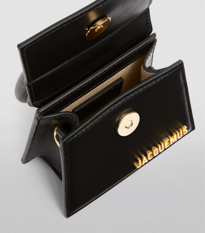 Túi JACQUEMUS Mini Leather Le Chiquito Black (size 12cm)