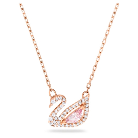 SWAROVSKI Dazzling Swan necklace (Swan, Pink, Rose gold-tone plated) - Dây cổ, dây chuyền SWAROVSKI - JEWELRY NECKLACE