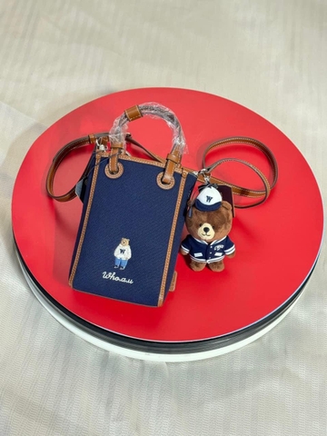 Túi WHOAU Steve Mini Square Crossbag Navy - Túi đeo chéo có quai màu xanh đen