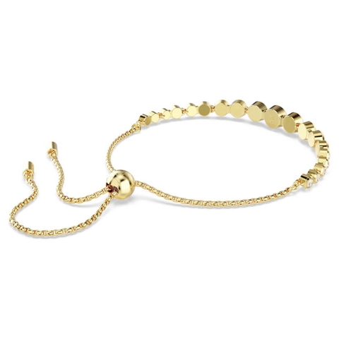 CHÍNH HÃNG - SWAROVSKI Imber bracelet (Mixed round cuts, White, Gold-tone plated) - Vòng, lắc tay, pha lê trắng, tone dây vàng - JEWELRY BRACELET