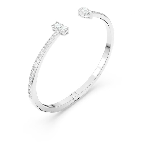 SWAROVSKI Mesmera cuff (Mixed cuts, White, Rhodium plated) - Vòng, lắc tay pha lê trắng - JEWELRY BRACELET