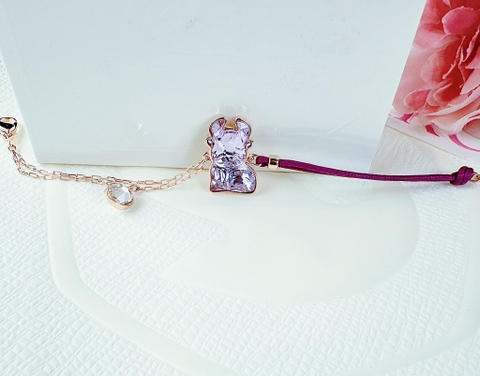 SWAROVSKI Chinese Zodiac Ox bracelet (Ox, Purple, Rose gold-tone plated) - Vòng/lắc tay SWAROVSKI - JEWELRY