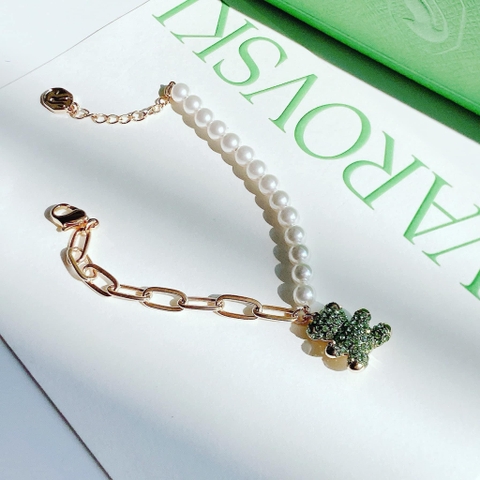 SWAROVSKI Teddy bracelet (Bear, Green, Gold-tone plated) - Vòng/lắc tay SWAROVSKI - JEWELRY
