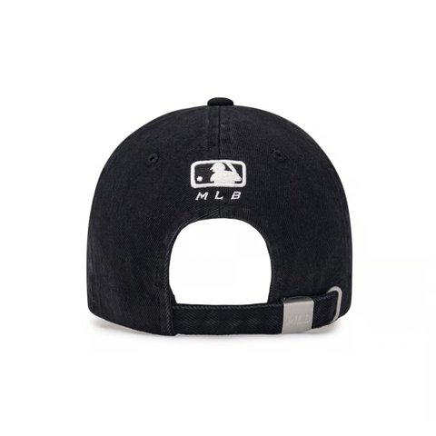 MLB Damage washed denim unstructured ball cap New York Yankees BLACK denim - Mũ lưỡi trai, nón kết màu đen jeans