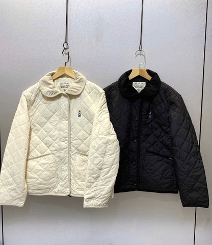 Áo Whoau Khoác Steve Coduroy Quilting Jacket Women SS24 IVORY/BLACK