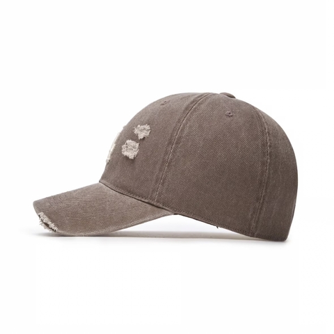 MLB Damage Washing Unstructured Ball Cap LA Dodgers BROWN - Mũ lưỡi trai, nón kết