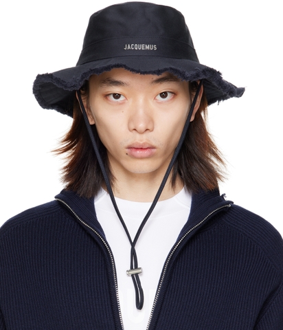 MŨ JACQUEMUS LE BOB ARTICHAUT OFF WHITE - LES CLASSIQUES - BUCKET HAT - MŨ VÀNH TRÒN MÀU TRẮNG KEM