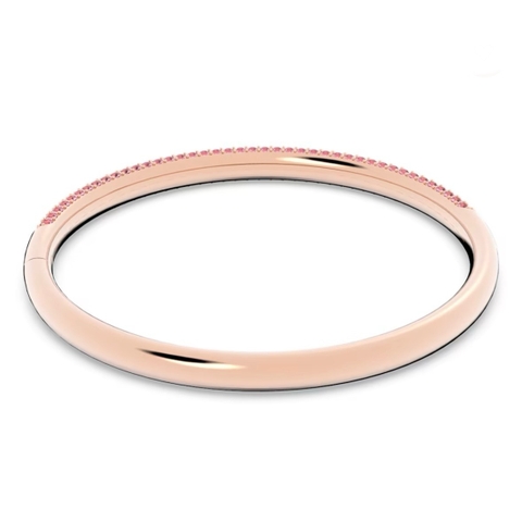 SWAROVSKI Stone bangle (Pink, Rose gold-tone finish) - Size S Oval 5.4x4.8cm - Vòng/lắc tay đá pha lê hồng - SWAROVSKI - JEWELRY