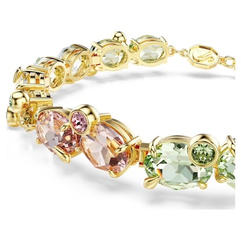 SWAROVSKI Gema Tennis bracelet (Mixed cuts, Multicolored, Gold-tone plated) - Vòng, lắc tay, đính đá pha lê đa màu - JEWELRY BRACELET