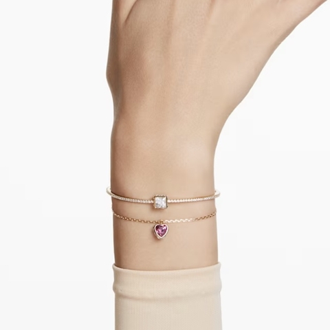 SWAROVSKI Chroma bangle (Heart, Red, Gold-tone plated) - Vòng/lắc tay pha lê hình tim - SWAROVSKI - JEWELRY