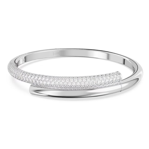 SWAROVSKI Dextera bangle (Magnetic closure, White, Rhodium plated) - Vòng/lắc tay pha lê trắng - JEWELRY BRACELET