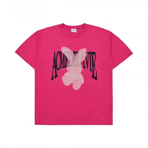 ÁO ADLV HAFTONE DOT FUZZY RABBIT PINK T-SHIRT - ÁO THUN THỎ HỒNG