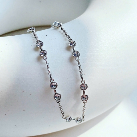 SWAROVSKI Remix Collection strand (Round cut, White, Rhodium plated) - Vòng, lắc tay, pha lê trắng - JEWELRY BRACELET