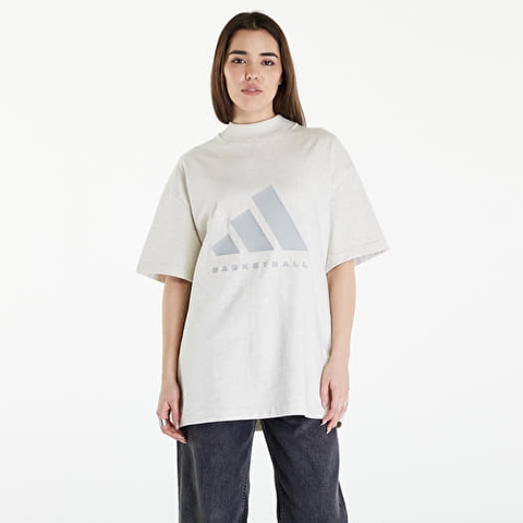 ÁO ADIDAS BASKETBALL CREAM WHITE T-SHIRT - ÁO THUN CỔ BO TRÒN MÀU TRẮNG KEM