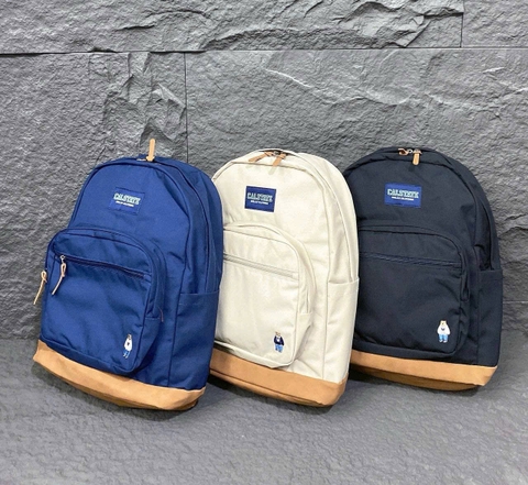 WHOAU Steve Bear Calstate Backpack Beige/Black/Navy - Balo, cặp màu be/đen/xanh