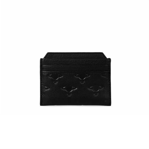 CHÍNH HÃNG - VIVIENNE WESTWOOD EMBOSSED SATURN CARD HOLDER BLACK - Ví đựng thẻ, màu đen
