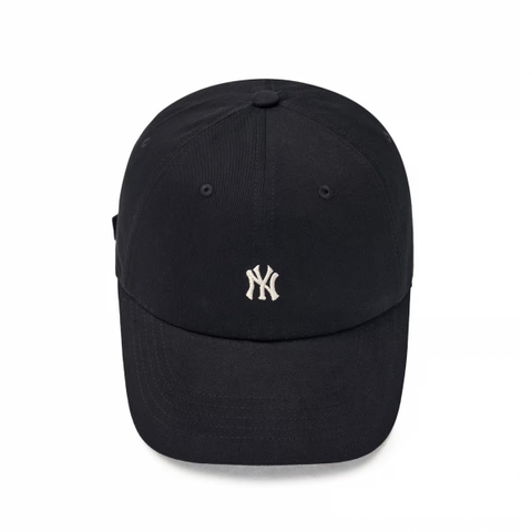 MLB Nano Logo Unstructured Ball Cap NY NEWYORK Black - Mũ lưỡi trai, nón kết màu đen chữ NY