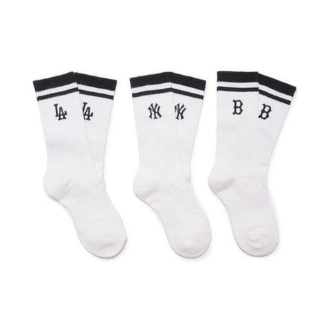 Tất MLB SMALL LOGO CÓ VIỀN SOCKS SET (3 đôi)