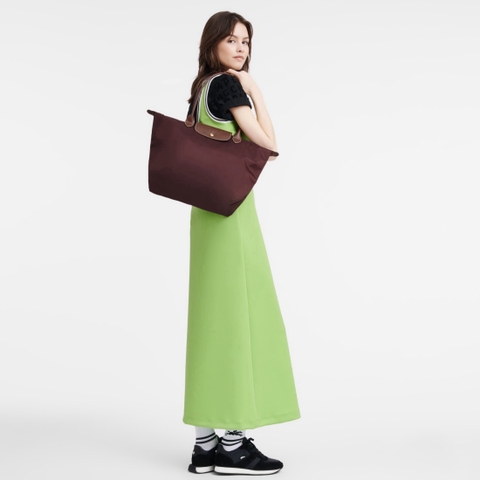 CHÍNH HÃNG - LARGE SIZE - TÚI LONGCHAMP LE PLIAGE ORIGINAL L TOTE BAG - BURGUNDY - Túi xách màu đỏ sẫm
