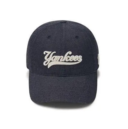 Mũ MLB Adjustable Soft Top Baseball Cap New York Yankees Denim - Mũ lưỡi trai, nón kết màu denim xanh đậm