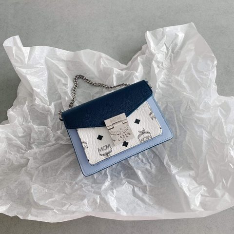 TÚI MCM PATRICIA CROSSBODY MINI BLUE