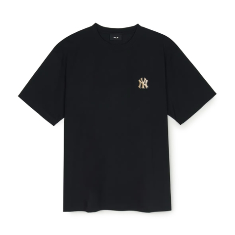 MLB New Year Snake Cartoon Graphic Overfit Short Sleeve T-Shirt New York Yankees Black - Áo thun cổ tròn tay lỡ màu đen