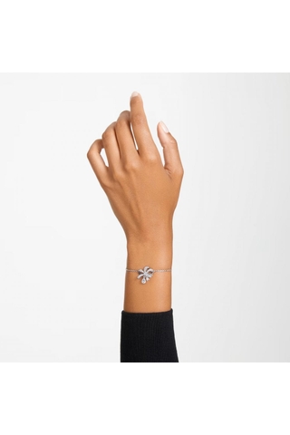 SWAROVSKI Volta bracelet (Bow, White, Rhodium plated) - Vòng/lắc tay hình nơ trắng - JEWELRY