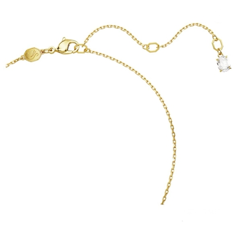 SWAROVSKI Idyllia pendant (Clover, Green, Gold-tone plated) - Dây cổ, dây chuyền lá, pha lê xanh - JEWELRY NECKLACE