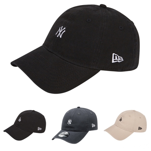 CHÍNH HÃNG - NEW ERA BASIC BALL CAP - BLACK/GREY/BEIGE - NY/LA - Mũ lưỡi trai, nón kết màu đen/xám/be