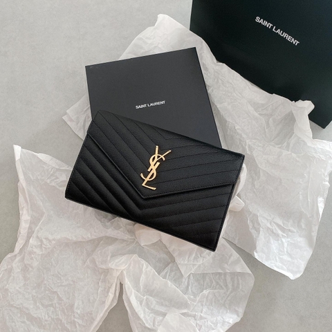 TÚI YSL WOC BLACK LOGO GOLD