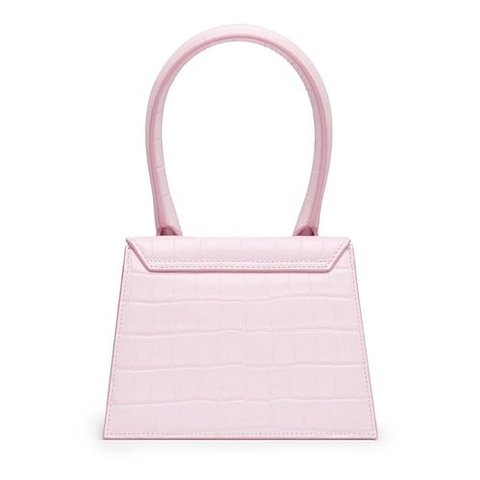 Túi Jacquemus Chiquito Moyen Croc PINK Màu Hồng Nhạt (size 18cm)