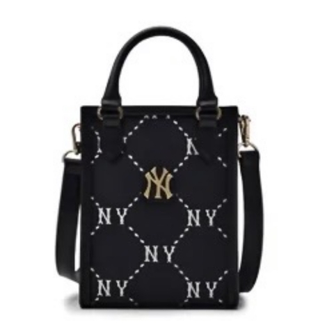 TÚI MLB MONOGRAM PHONE TOTE CROSSBODY BAG BROWN/PINK/BLACK - TÚI ĐEO CHÉO - MÀU NÂU/HỒNG/ĐEN