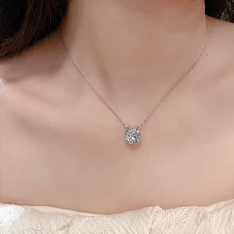 SWAROVSKI Bella V pendant (Round cut, White, Rhodium plated) - (tách set) Dây cổ, dây chuyền pha lê trắng - JEWELRY NECKLACE