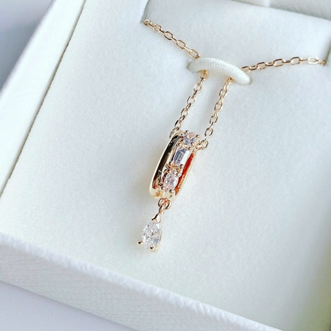 SWAROVSKI Dextera pendant (Mixed cuts, White, Gold-tone plated) - Dây cổ, chuyền, đính đá pha lê trắng - JEWELRY NECKLACE