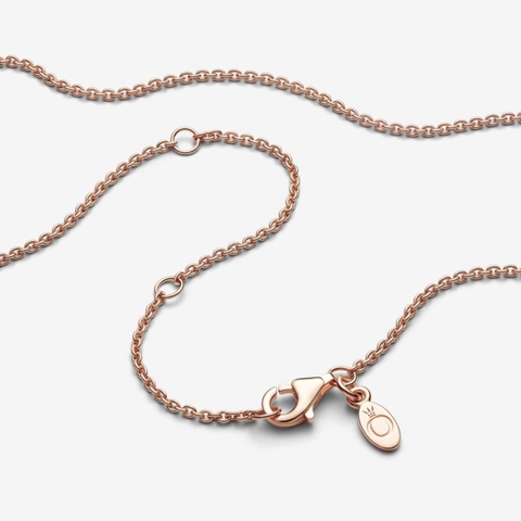 PANDORA Classic Cable Chain Necklace (Sterling Silver, 14K rose-gold plated) - Dây cổ, chuyền bạc 925, mạ vàng hồng 14k - JEWELRY NECKLACE