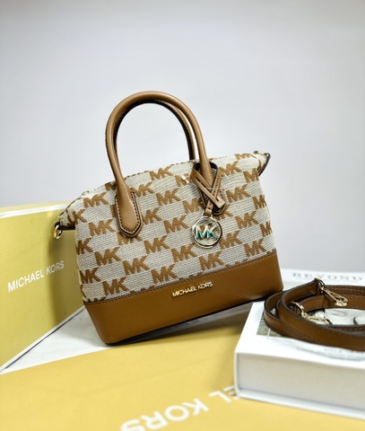 Túi MK Michael Kors Hyde Small Satchel Brown Bag
