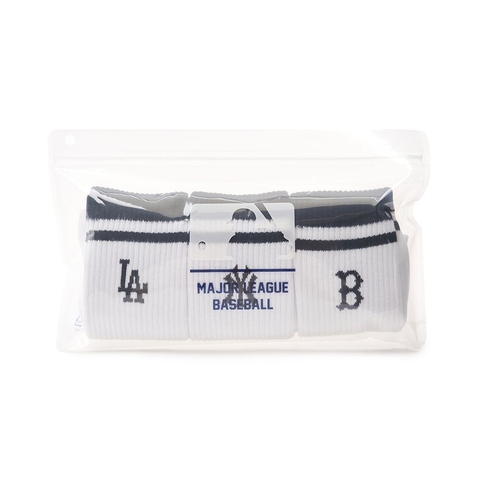 Tất MLB SMALL LOGO CÓ VIỀN SOCKS SET (3 đôi)