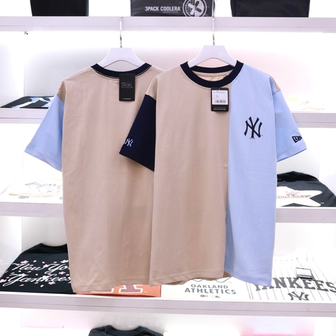 Áo New Era New York NY BEIGE BLUE T-Shirt