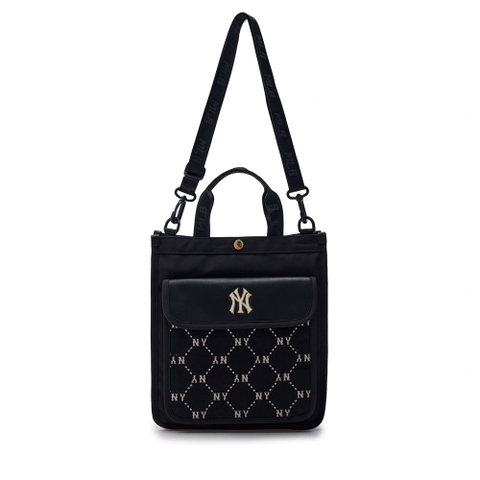 Túi MLB Korea Dia Monogram Jacquard Sub crossbody tote Bag New York Yankees Black